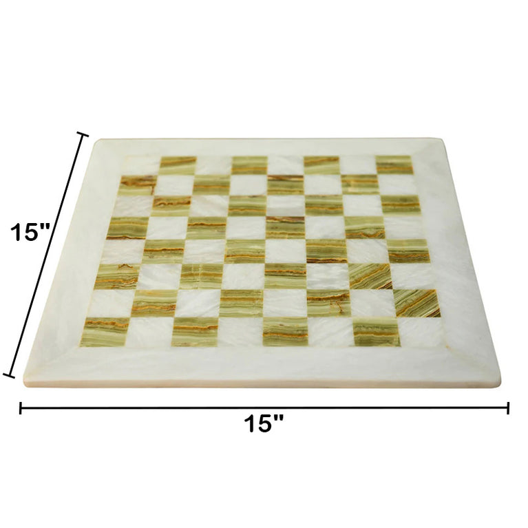 15" Natural Marble Chess Board Only