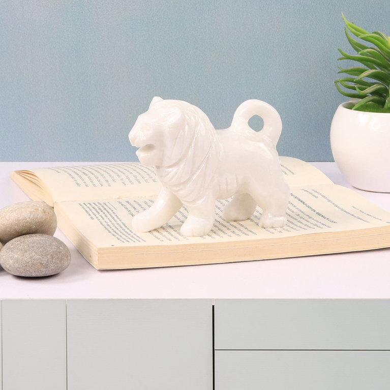 Marble Lion 4 Inches