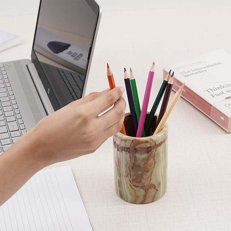 Elegant Marble Stationery Holder