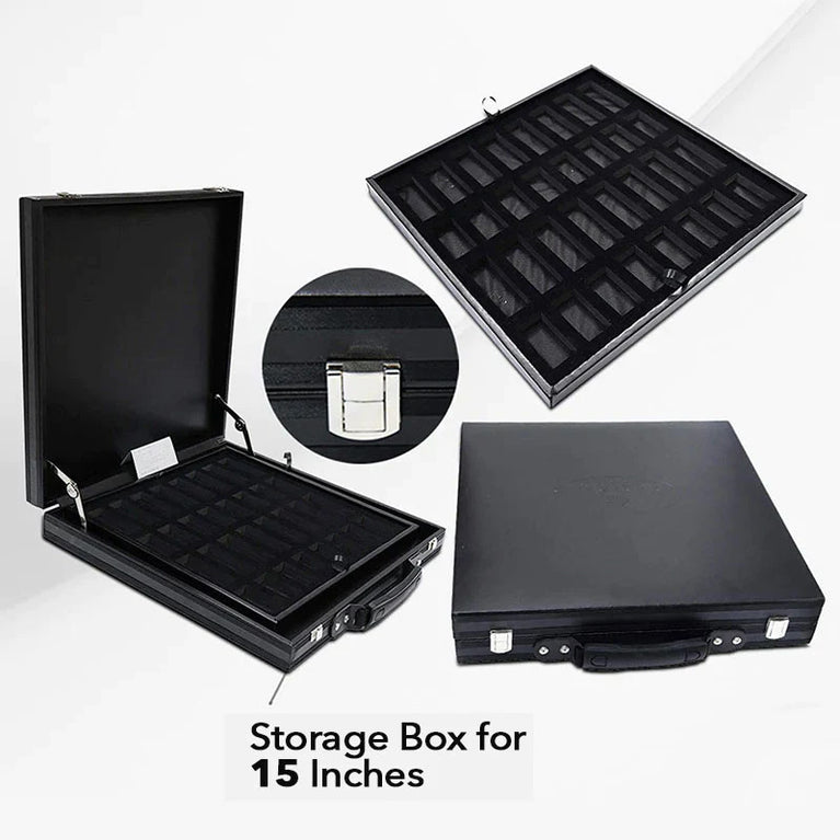 15" White and Black Chess Set (With Storage Box)