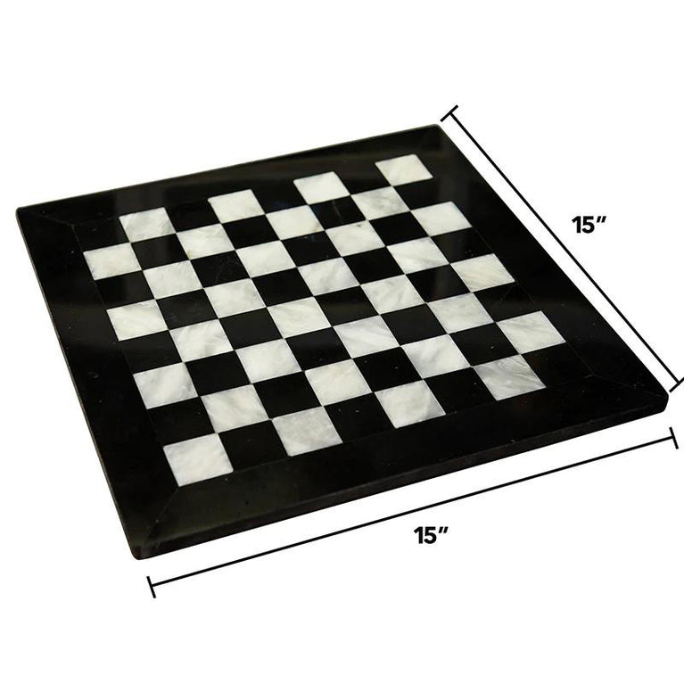 15" Natural Marble Chess Board Only