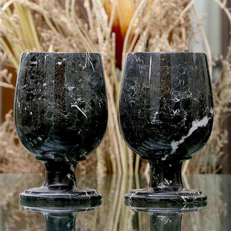 Marble Wine Glasses Set of 2