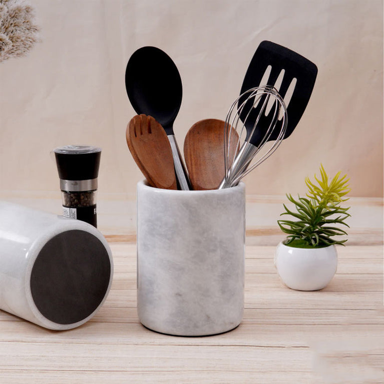 Handcrafted Marble Utensil Holder