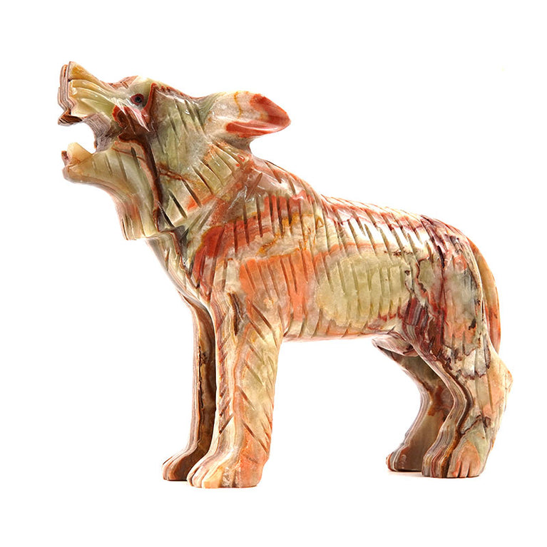 Marble Handcrafted Wolf-8 inch Decorative Piece